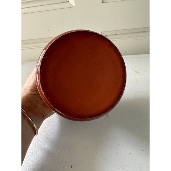 Vintage American Weller Pottery Redware Glazed Contrasting Handle Pitcher - Picture 4 of 5